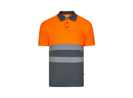 VL CUPID. Zweifarbiges Poloshirt im Bird-Eye-Design (160g/m²) mit kurzen Ärmeln, aus Polyester (100%)