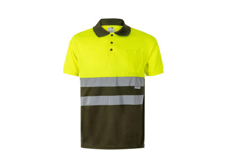 VL CUPID. Zweifarbiges Poloshirt im Bird-Eye-Design (160g/m²) mit kurzen Ärmeln, aus Polyester (100%)