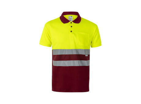 VL CUPID. Zweifarbiges Poloshirt im Bird-Eye-Design (160g/m²) mit kurzen Ärmeln, aus Polyester (100%)