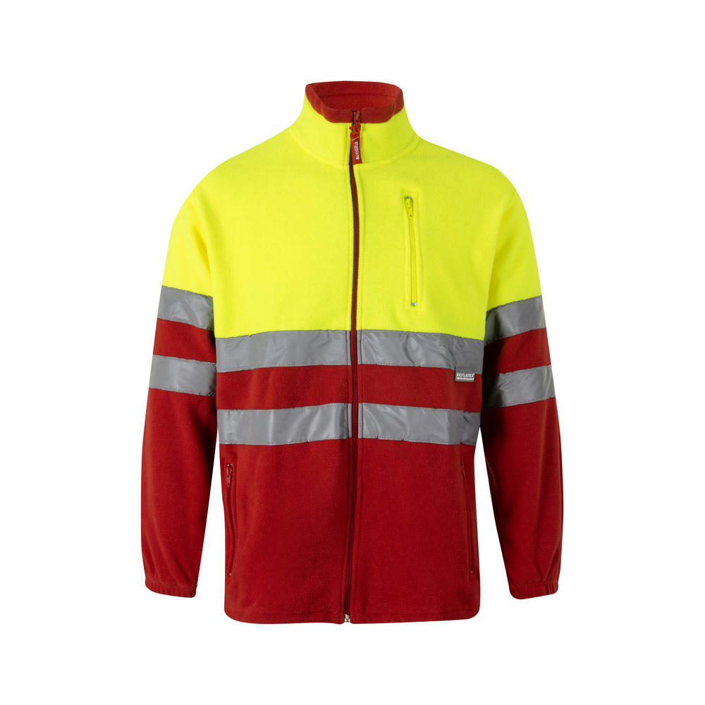 VL EROS. Zweifarbige Fleecejacke (280g/m²), aus Polyester (100%)