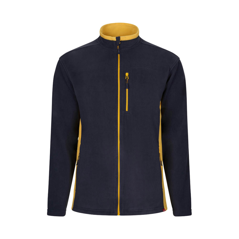 VL GERAS. Zweifarbige Fleecejacke (220g/m²) aus Polyester (100%)