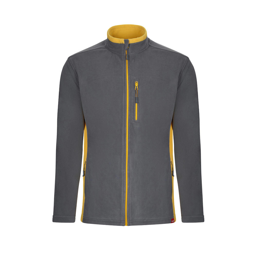 VL GERAS. Zweifarbige Fleecejacke (220g/m²) aus Polyester (100%)