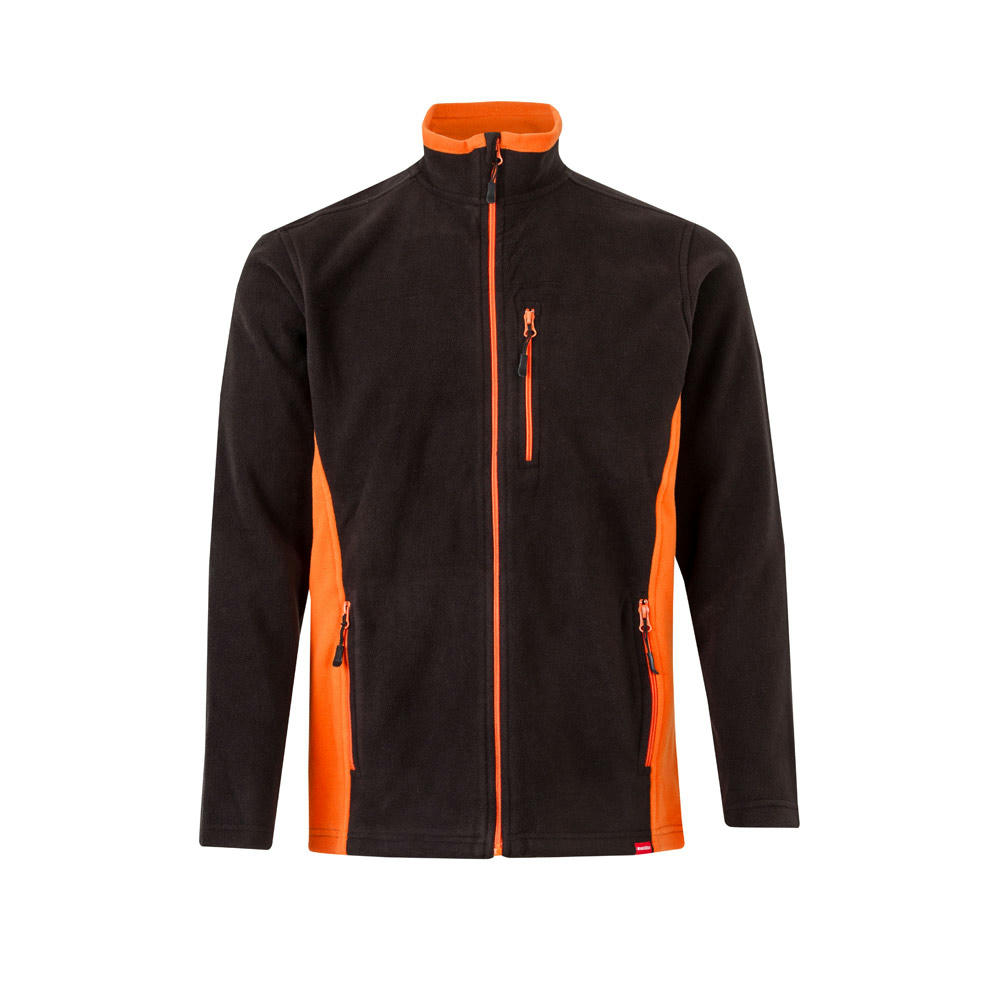 VL GERAS. Zweifarbige Fleecejacke (220g/m²) aus Polyester (100%)