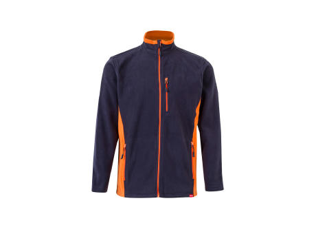 VL GERAS. Zweifarbige Fleecejacke (220g/m²) aus Polyester (100%)