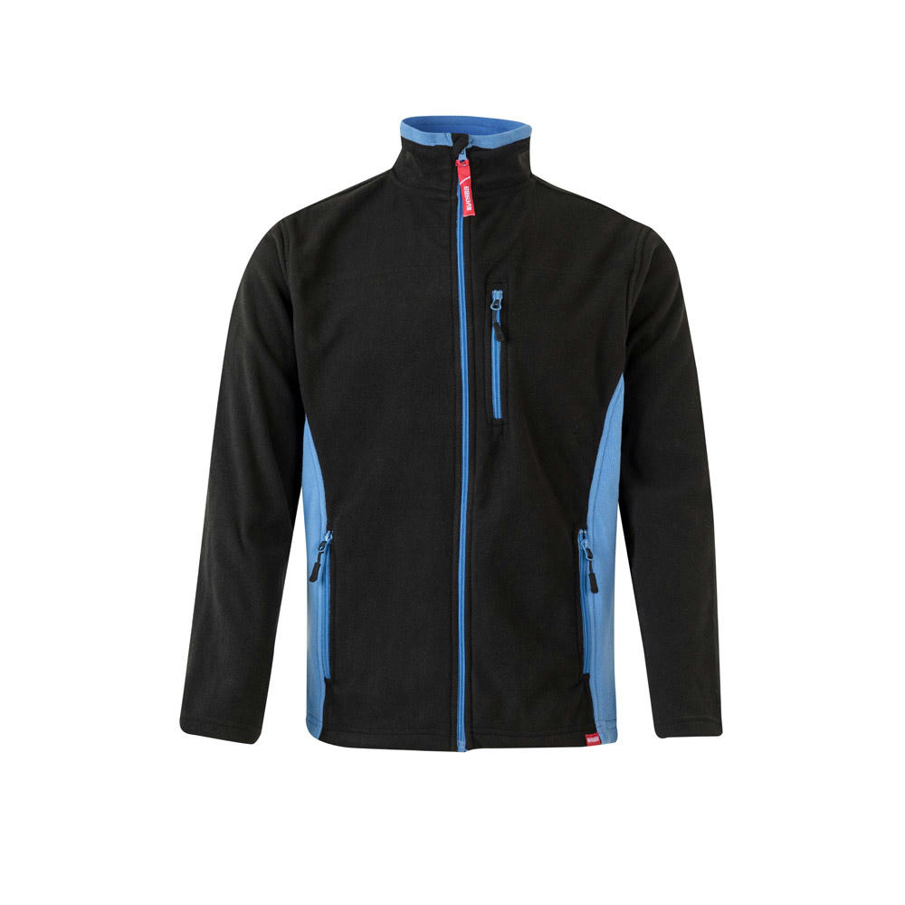 VL GERAS. Zweifarbige Fleecejacke (220g/m²) aus Polyester (100%)