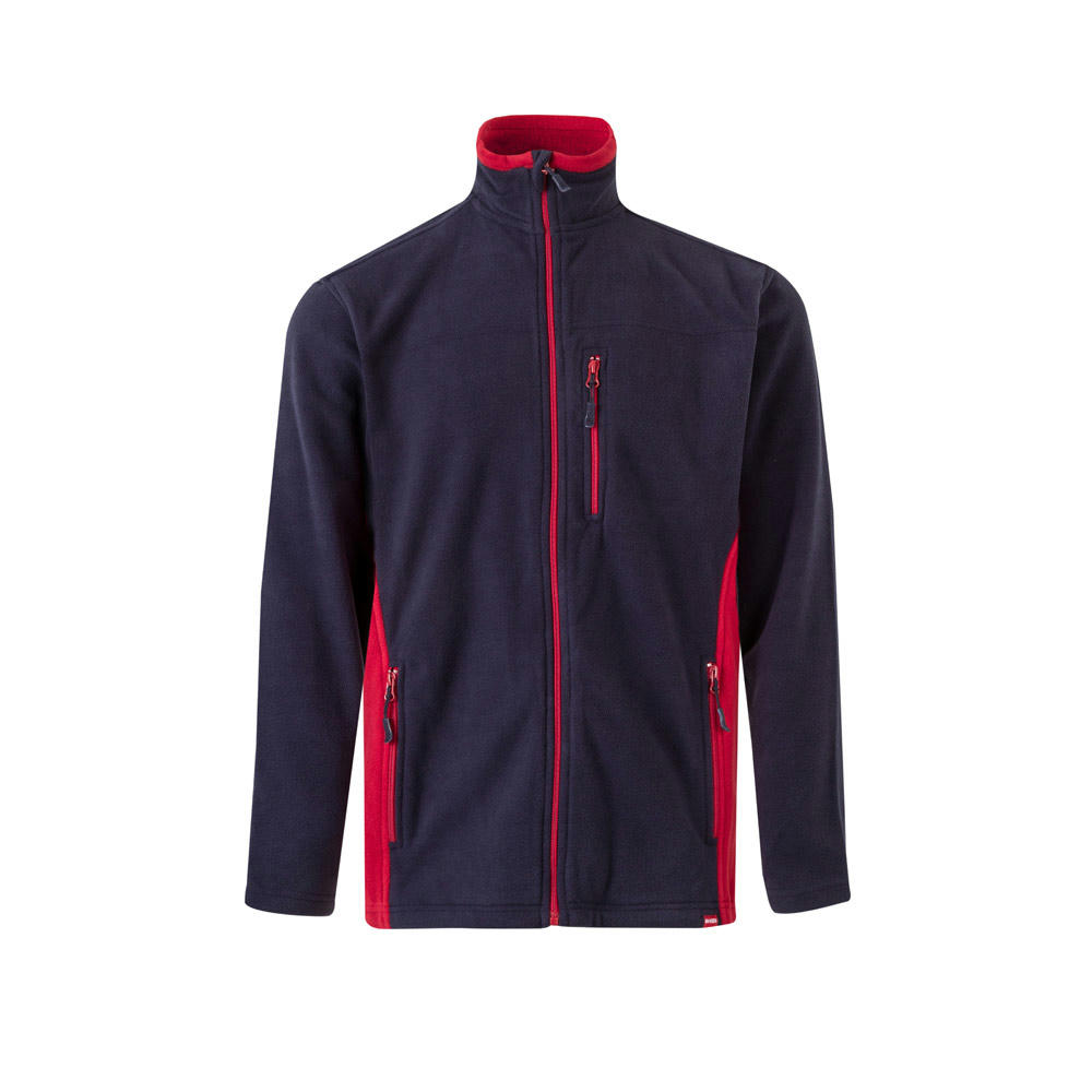 VL GERAS. Zweifarbige Fleecejacke (220g/m²) aus Polyester (100%)