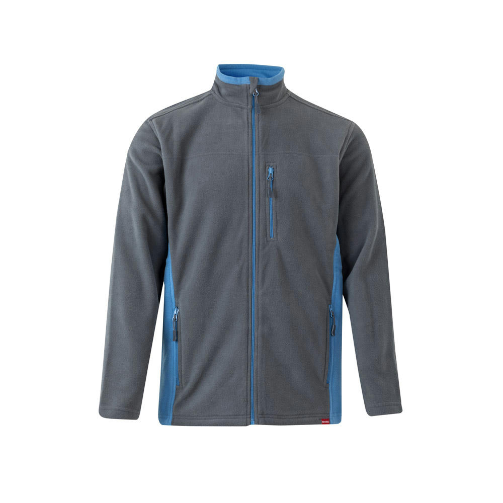 VL GERAS. Zweifarbige Fleecejacke (220g/m²) aus Polyester (100%)