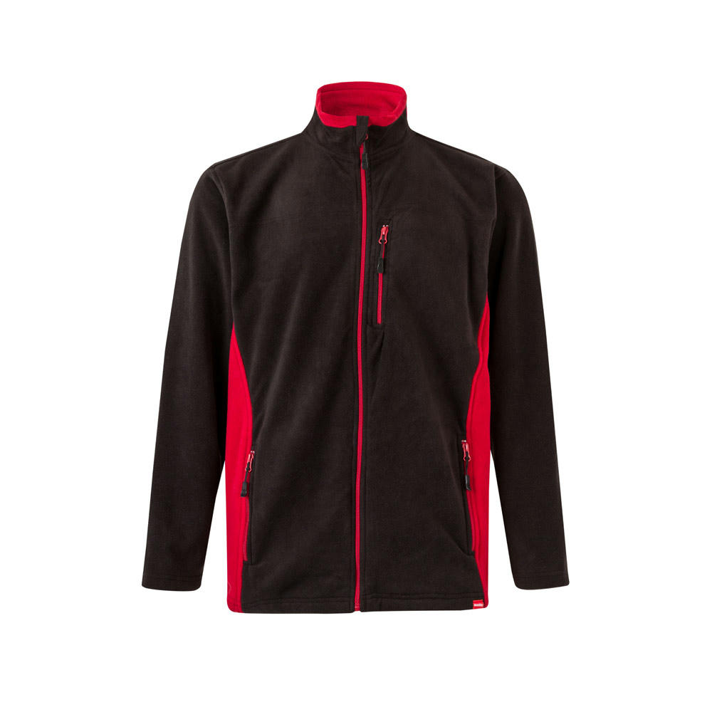 VL GERAS. Zweifarbige Fleecejacke (220g/m²) aus Polyester (100%)