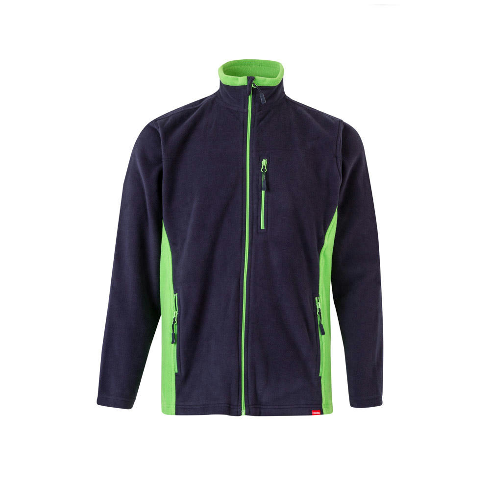 VL GERAS. Zweifarbige Fleecejacke (220g/m²) aus Polyester (100%)