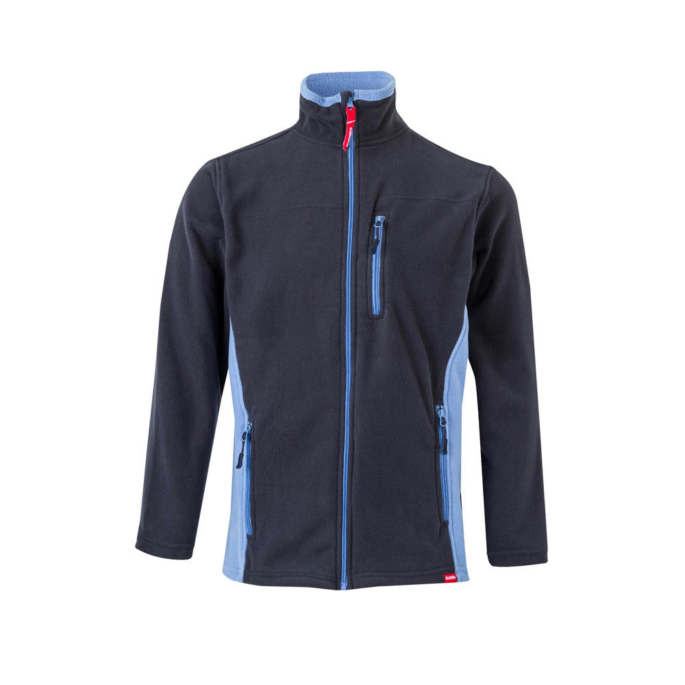 VL GERAS. Zweifarbige Fleecejacke (220g/m²) aus Polyester (100%)