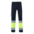 VL ZEUS. Zweifarbige Stretch-Hose mit mehreren Taschen (240 g/m²), aus Baumwolle (46 %), EME (38 %) und Polyester (16 %)