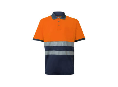 VL ACHELOUS. Zweifarbiges Piqué-Poloshirt (150g/m²) mit kurzen Ärmeln, aus Baumwolle (55%) und Polyester (45%)