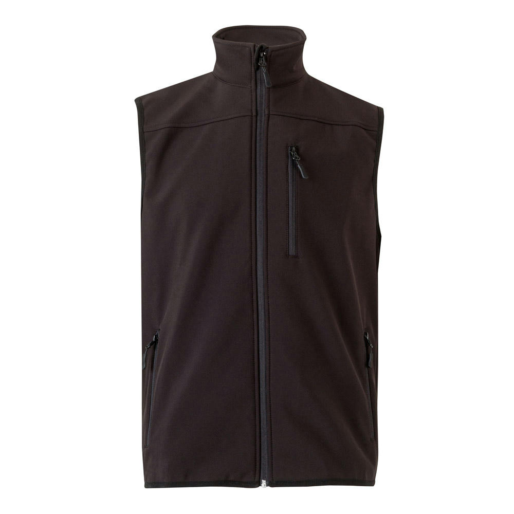 VL VARUNA. Softshell-Weste (280 g/m²), mit Polarfutter, aus Polyester (94 %) und Elastan (6 %)