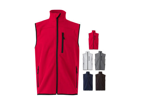 VL VARUNA. Softshell-Weste (280 g/m²), mit Polarfutter, aus Polyester (94 %) und Elastan (6 %)