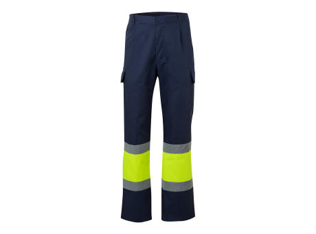 VL ARTEMIS. Zweifarbige Hose aus Twill (190g/m²), Baumwolle (20%) und Polyester (80%)