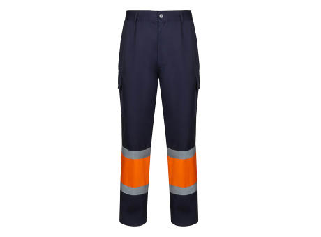 VL ARTEMIS. Zweifarbige Hose aus Twill (190g/m²), Baumwolle (20%) und Polyester (80%)