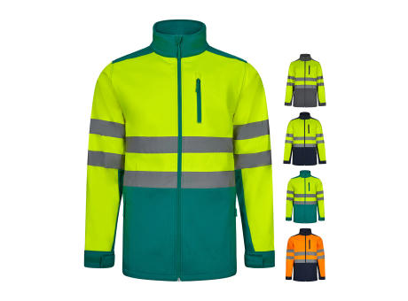 VL HESTIA. Zweifarbige Softshell-Jacke (280 g/m²) aus Polyester (96 %) und Elastan (4 %)