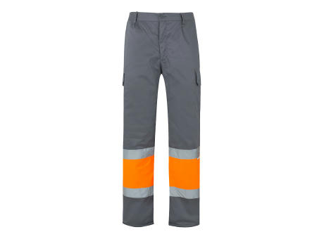 VL POSEIDON. Zweifarbige Twill-Hose mit mehreren Taschen (210 g/m²), aus Baumwolle (20%) und Polyester (80%)