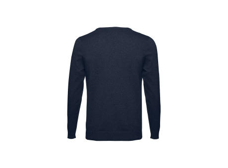 THC MILAN. Herren-Pullover mit V-Ausschnitt aus Baumwolle und Polyamid