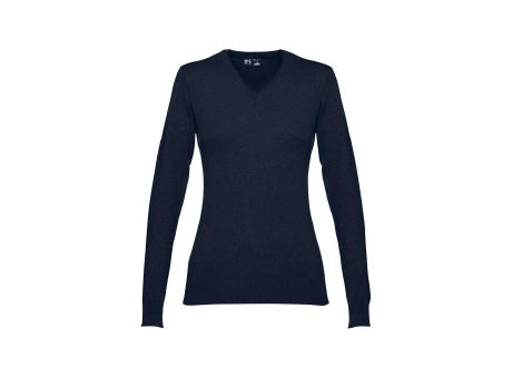 THC MILAN WOMEN. Pullover mit V-Ausschnitt für Damen aus Baumwolle und Polyamid