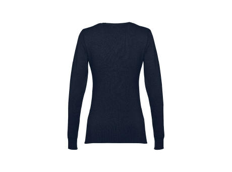 THC MILAN WOMEN. Pullover mit V-Ausschnitt für Damen aus Baumwolle und Polyamid