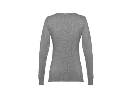 THC MILAN WOMEN. Pullover mit V-Ausschnitt für Damen aus Baumwolle und Polyamid