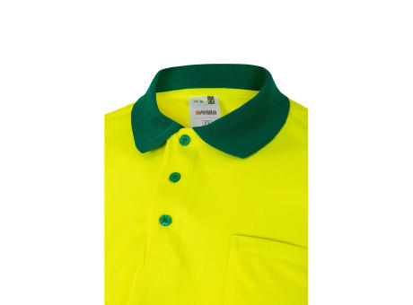 VL CUPID. Zweifarbiges Poloshirt im Bird-Eye-Design (160g/m²) mit kurzen Ärmeln, aus Polyester (100%)