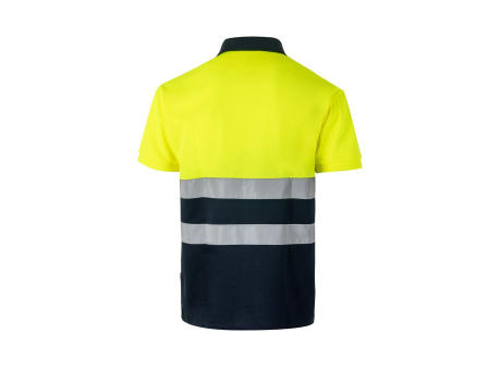 VL CUPID LARGE. Zweifarbiges Poloshirt im Bird-Eye-Design (160g/m²) mit kurzen Ärmeln, aus Polyester (100%)