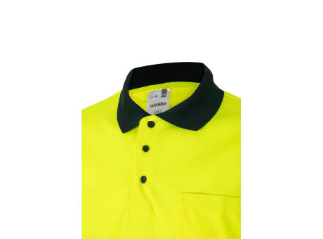 VL CUPID LARGE. Zweifarbiges Poloshirt im Bird-Eye-Design (160g/m²) mit kurzen Ärmeln, aus Polyester (100%)