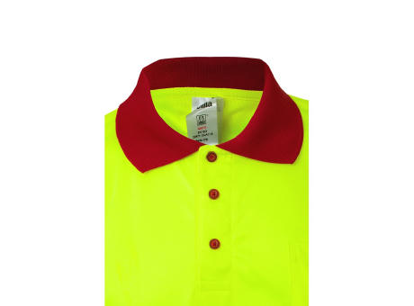 VL CUPID LARGE. Zweifarbiges Poloshirt im Bird-Eye-Design (160g/m²) mit kurzen Ärmeln, aus Polyester (100%)