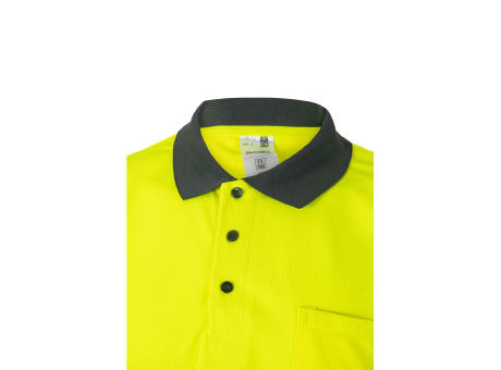 VL CUPID LARGE. Zweifarbiges Poloshirt im Bird-Eye-Design (160g/m²) mit kurzen Ärmeln, aus Polyester (100%)