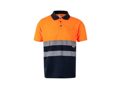 VL CUPID LARGE. Zweifarbiges Poloshirt im Bird-Eye-Design (160g/m²) mit kurzen Ärmeln, aus Polyester (100%)
