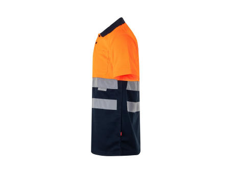 VL CUPID LARGE. Zweifarbiges Poloshirt im Bird-Eye-Design (160g/m²) mit kurzen Ärmeln, aus Polyester (100%)