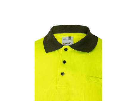 VL CUPID LARGE. Zweifarbiges Poloshirt im Bird-Eye-Design (160g/m²) mit kurzen Ärmeln, aus Polyester (100%)