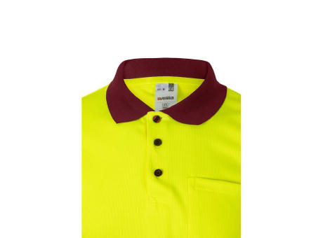 VL CUPID LARGE. Zweifarbiges Poloshirt im Bird-Eye-Design (160g/m²) mit kurzen Ärmeln, aus Polyester (100%)