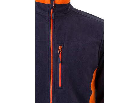 VL GERAS. Zweifarbige Fleecejacke (220g/m²) aus Polyester (100%)