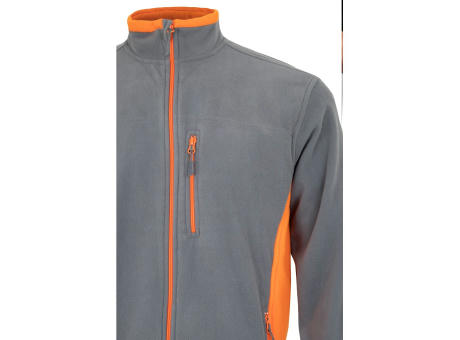 VL GERAS. Zweifarbige Fleecejacke (220g/m²) aus Polyester (100%)