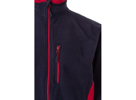 VL GERAS. Zweifarbige Fleecejacke (220g/m²) aus Polyester (100%)
