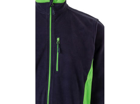 VL GERAS. Zweifarbige Fleecejacke (220g/m²) aus Polyester (100%)