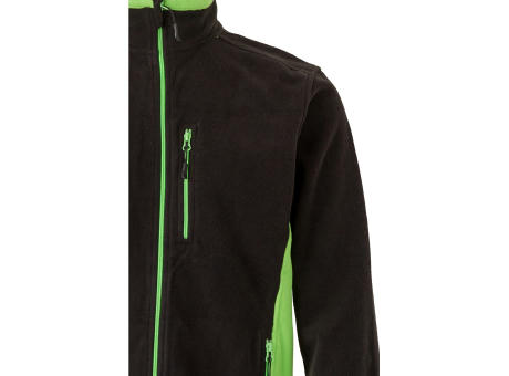 VL GERAS. Zweifarbige Fleecejacke (220g/m²) aus Polyester (100%)