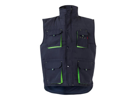 VL NERGAL. Steppweste, zweifarbig, mit mehreren Taschen (120g/m²), aus Polyester (100%)