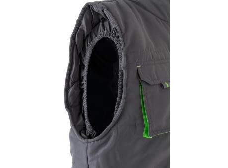 VL NERGAL. Steppweste, zweifarbig, mit mehreren Taschen (120g/m²), aus Polyester (100%)