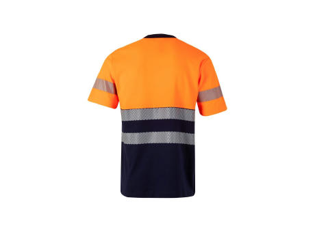 VL BASTET. Zweifarbiges T-Shirt aus Piqué (150 g/m²), aus Baumwolle (55 %) und Polyester (45 %)