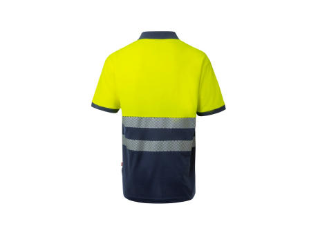 VL ACHELOUS. Zweifarbiges Piqué-Poloshirt (150g/m²) mit kurzen Ärmeln, aus Baumwolle (55%) und Polyester (45%)