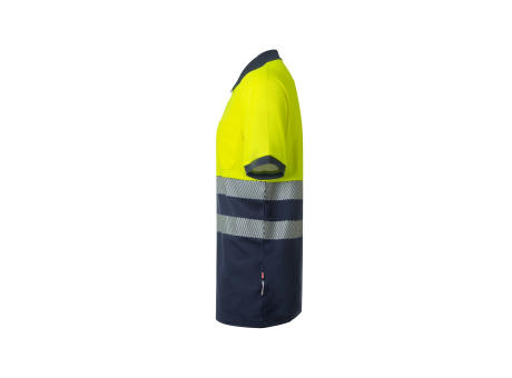 VL ACHELOUS. Zweifarbiges Piqué-Poloshirt (150g/m²) mit kurzen Ärmeln, aus Baumwolle (55%) und Polyester (45%)