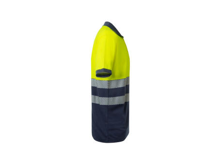 VL ACHELOUS. Zweifarbiges Piqué-Poloshirt (150g/m²) mit kurzen Ärmeln, aus Baumwolle (55%) und Polyester (45%)