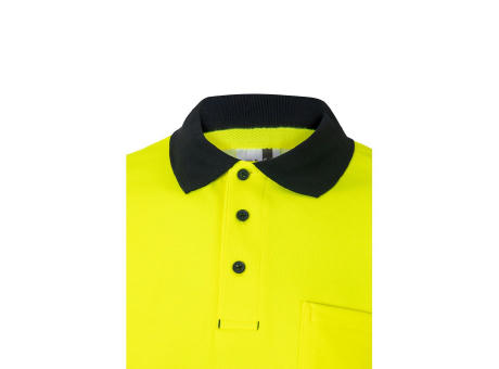 VL ACHELOUS. Zweifarbiges Piqué-Poloshirt (150g/m²) mit kurzen Ärmeln, aus Baumwolle (55%) und Polyester (45%)