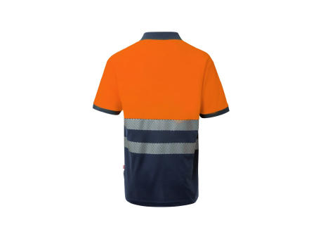 VL ACHELOUS. Zweifarbiges Piqué-Poloshirt (150g/m²) mit kurzen Ärmeln, aus Baumwolle (55%) und Polyester (45%)
