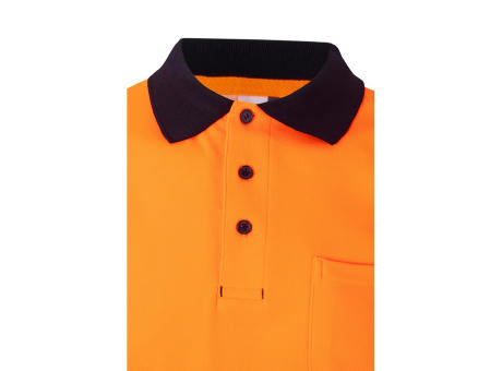 VL ACHELOUS. Zweifarbiges Piqué-Poloshirt (150g/m²) mit kurzen Ärmeln, aus Baumwolle (55%) und Polyester (45%)