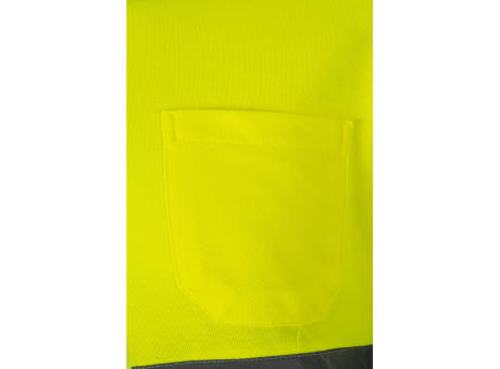 VL PLUTO. Zweifarbiges Piqué-Poloshirt (150g/m²) mit langen Ärmeln, aus Baumwolle (55%) und Polyester (45%)